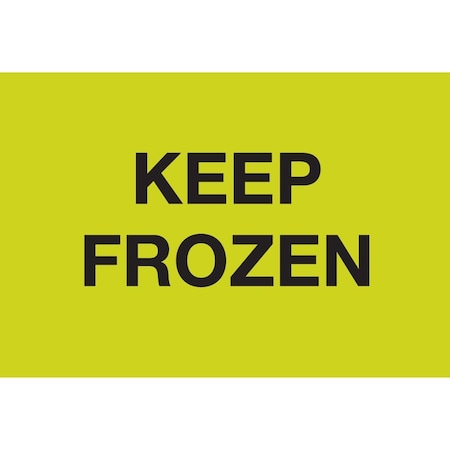 Decker Tape Products Label, DL2454, KEEP FROZEN, 3" X 5" DL2454